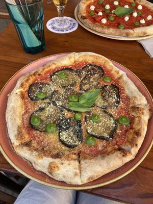 Melazane pizza  at Blu Bar in Barcelona