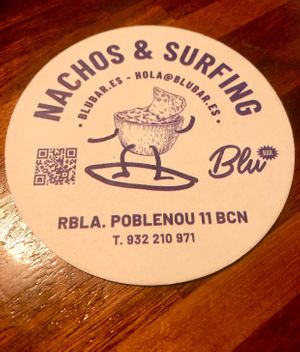 Blu Beer Mat #Veganuary at Blu Bar in Barcelona