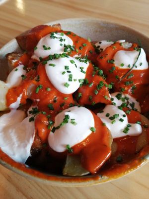 Patatas bravas at Blu Bar in Barcelona