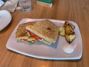 FOCACCIA AL PROSCIUTTO at Blu Bar in Barcelona