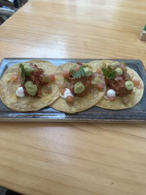 Tacos cochinitas   at Blu Bar in Barcelona