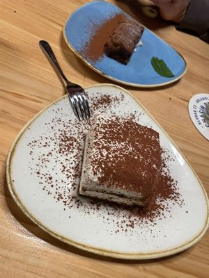 Super yumm tiramisu and snickers bar 🤤  at Blu Bar in Barcelona