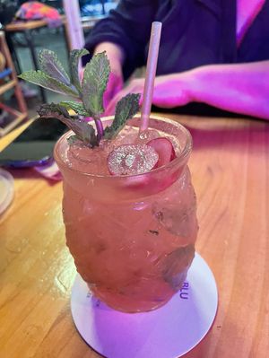 Strawberry mojito  at Blu Bar in Barcelona