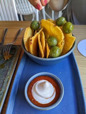 Appetizer plate at Blu Bar in Barcelona