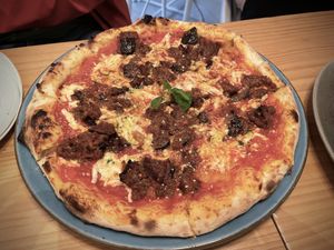 Pizza  at Blu Bar in Barcelona