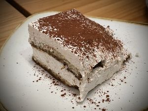 Tiramisu  at Blu Bar in Barcelona