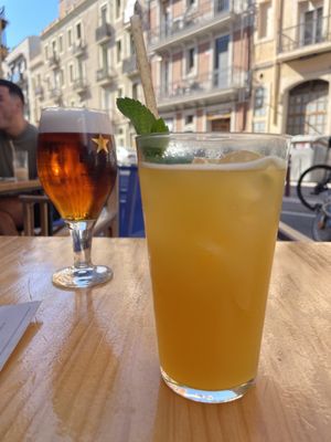 Homemade lemonade  at Blu Bar in Barcelona