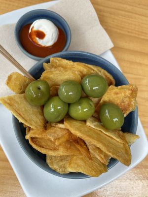 Olives  at Blu Bar in Barcelona