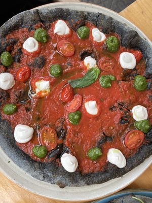 Pizza marga  at Blu Bar in Barcelona