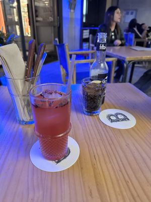 Kombucha and Fritz cola   at Blu Bar in Barcelona