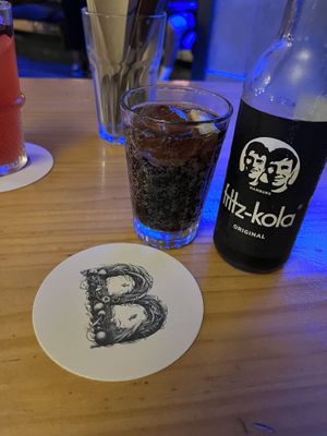 Fritz cola  at Blu Bar in Barcelona