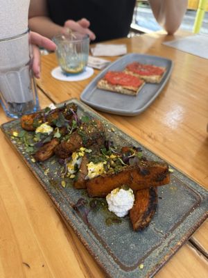 Grilled sweet potato  at Blu Bar in Barcelona