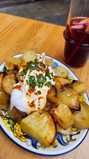 Patatas Bravas at Blu Bar in Barcelona