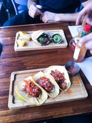 Tacos cochinita! SO delicious!!!!  at Blu Bar in Barcelona