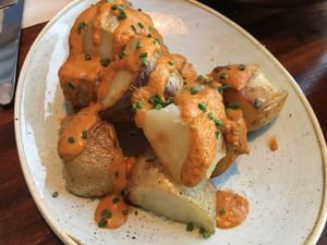 Patatas bravas at Blu Bar in Barcelona