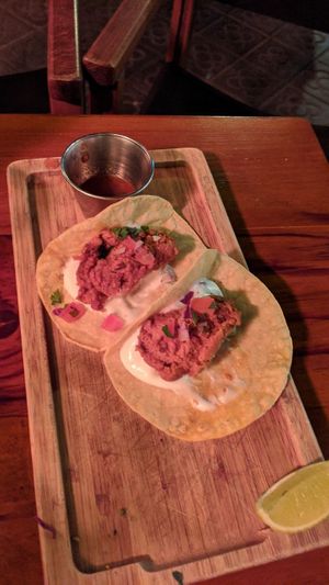 Tacos (comes in 3 but one was already eaten) at Blu Bar in Barcelona