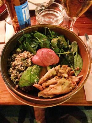 Protein bowl at Blu Bar in Barcelona