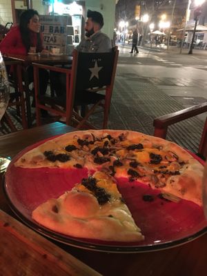 Pizza trufa  at Blu Bar in Barcelona