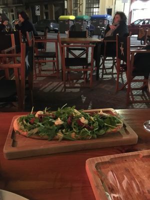 Focaccia mediterrânea  at Blu Bar in Barcelona