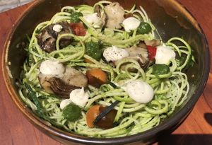 Zucchini bowl at Blu Bar in Barcelona