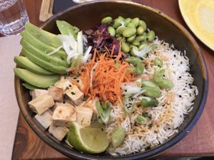 Asian Bowl at Blu Bar in Barcelona