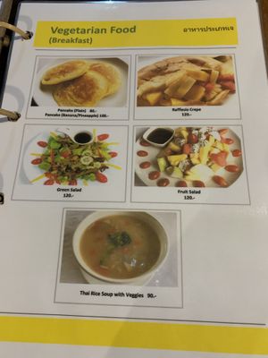 Menu at Rafflesia Cafe in Khao Sok