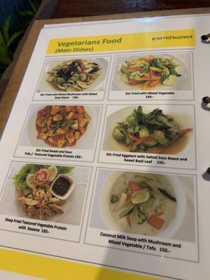 Menu at Rafflesia Cafe in Khao Sok