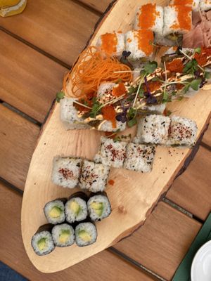 Sushi plate at Chay Vegan Kitchen in Nuremberg