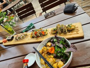 Sushi variations at Chay Vegan Kitchen in Nuremberg