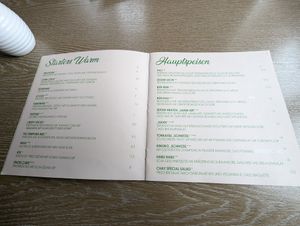 Menu at Chay Vegan Kitchen in Nuremberg