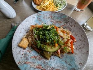 Pho xao with tofu at Chay Vegan Kitchen in Nuremberg