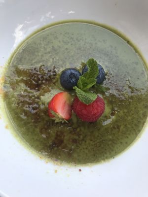 Matcha on Fire at Chay Vegan Kitchen in Nuremberg