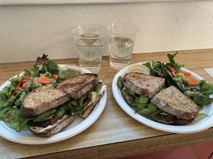 Yummy vegan sandwiches! at Sugar Apple Organic Cafe in Key West