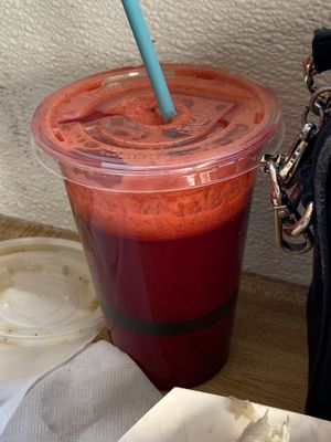 Carrot Beet Celery Juice  at Sugar Apple Organic Cafe in Key West