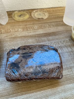 Blueberry banana bread from cash register of market next door (this is where you pay your tab for the deli)  at Sugar Apple Organic Cafe in Key West