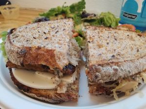 Tempeh reuben at Sugar Apple Organic Cafe in Key West