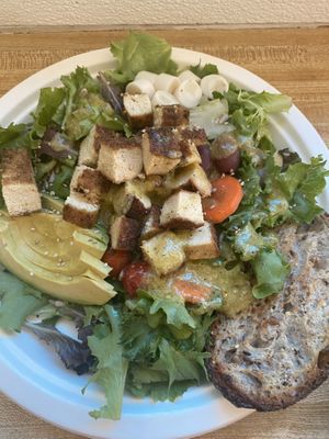 Grilled tofu salad  at Sugar Apple Organic Cafe in Key West