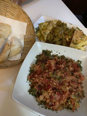 Couscous and polenta with veggies   at La Goma in Granada