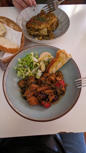 Pasta al horno y verduras con boniato at La Goma in Granada