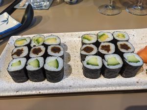 Makis vegans at Café Japonais in Bordeaux