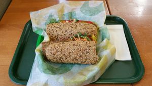 Sandwich with Spicy Vegan Patty at Subway in Oberwil