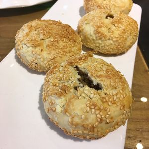 Sesame cakes at SUHU - Huayuan Building in Beijing