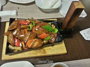 Interesting mock meat dish at SUHU - Huayuan Building in Beijing