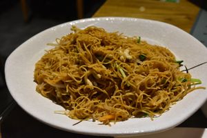 Delicious fried muddles at SUHU - Huayuan Building in Beijing