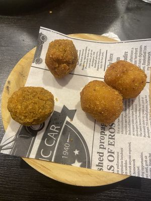 Croquetas de calabaza y setas  at Batoi Cafe Bar in San Vicente Del Raspeig