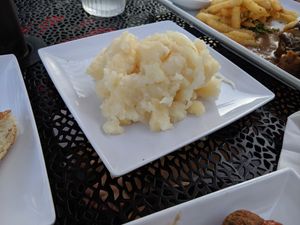 Vinegar based potato salad (vegan) at The German Knodle in St Petersburg