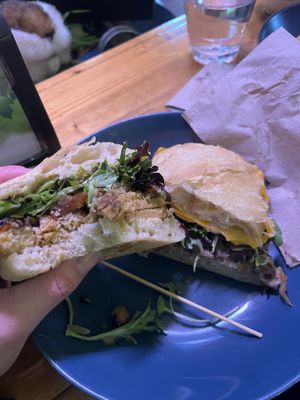 I know this pic doesn’t do it justice but this was honestly best sandwich ever 😍😍  at Vertical Cafe in Sun Peaks