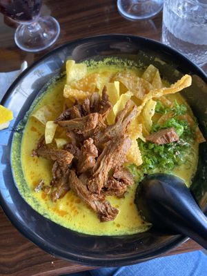 Golden Curry Ramen with Mock Duck at Buta Japanese Ramen in San Diego