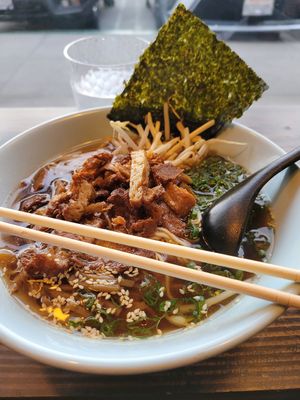 Shoyu Broth with Mock Duck at Buta Japanese Ramen in San Diego