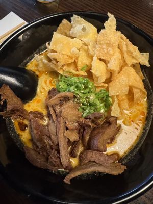 Curry Ramen w Mock Duck  at Buta Japanese Ramen in San Diego